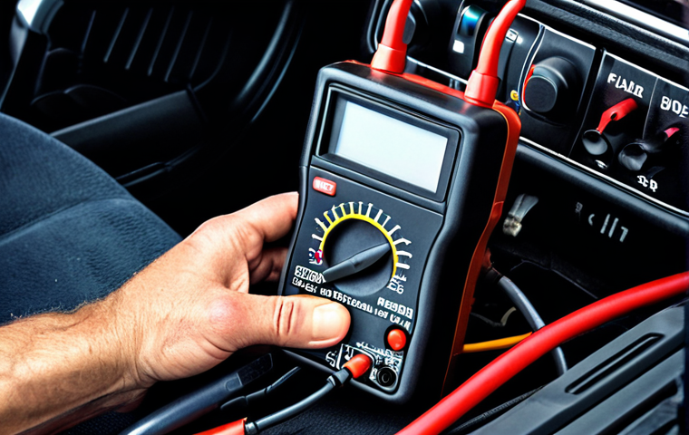 ** Car starting difficulty caused by a faulty fuel pump relay. The image should depict the relay and tools like a multimeter.

**