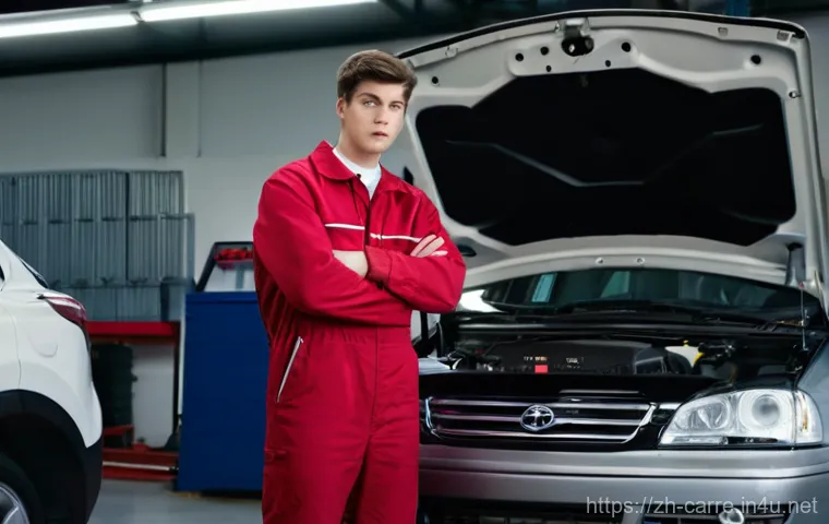 자동차정비 실기시험 불합격 원인 분석 - **Prompt:** A female automotive technician in her early 30s, wearing a neat, short-sleeved work unif... 자동차정비 실기시험 불합격 원인 분석 - **Prompt:** A female automotive technician in her early 30s, wearing a neat, short-sleeved work unif...